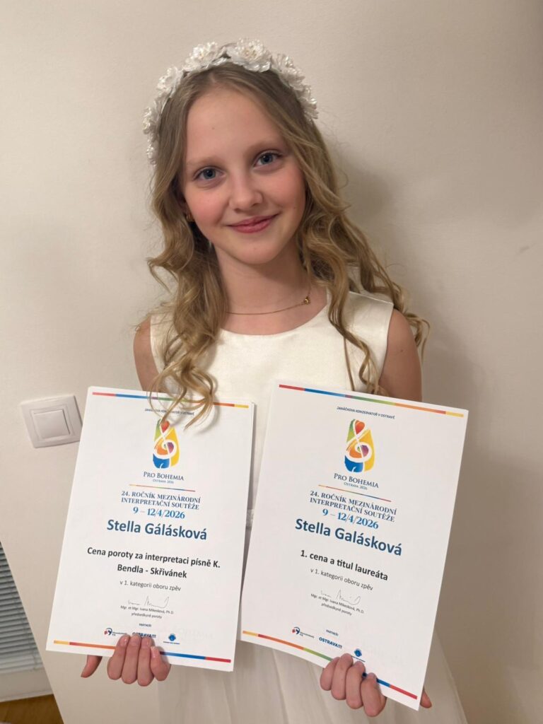 Úspěch našich žáků na mezinárodní pěvecké soutěži Pro Bohemia Ostrava 2026